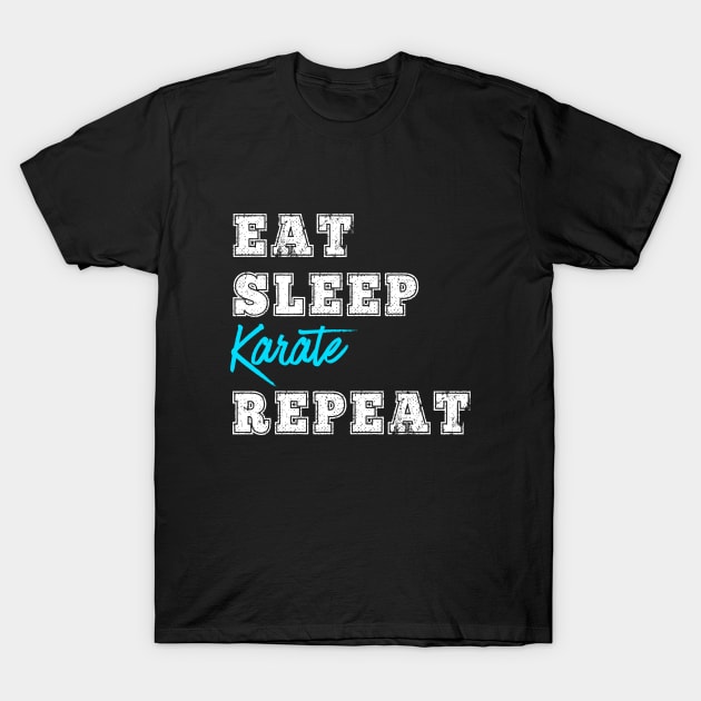 Eat Sleep Karate Repeat Martial Arts Karate Student Instructor Gift T-Shirt by HuntTreasures